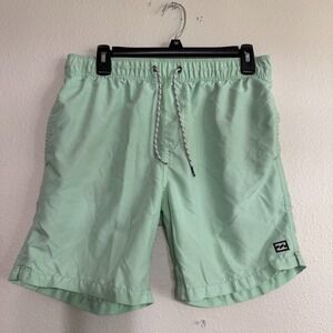 Billabong Recycler Layback Board Shorts Mens Medium Sea Green Drawstring Outdoor